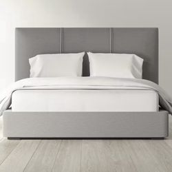 Saatva Lucerne Velvet Gray Queen Bed (in box 📦) (never used)