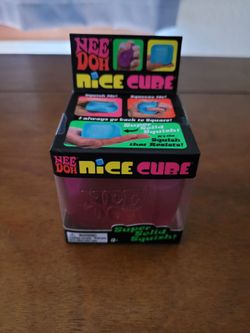 Needoh Nice Cube Squish Toy - Brand New Pink