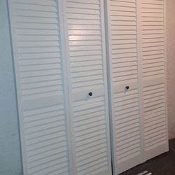 $65 Each pvc vented bifold bi-fold closet door 36 wide 79 tall two avail  bedroom hallway kitchen Pantry Laundry Matt Ac Handler HOT Water Heater Door