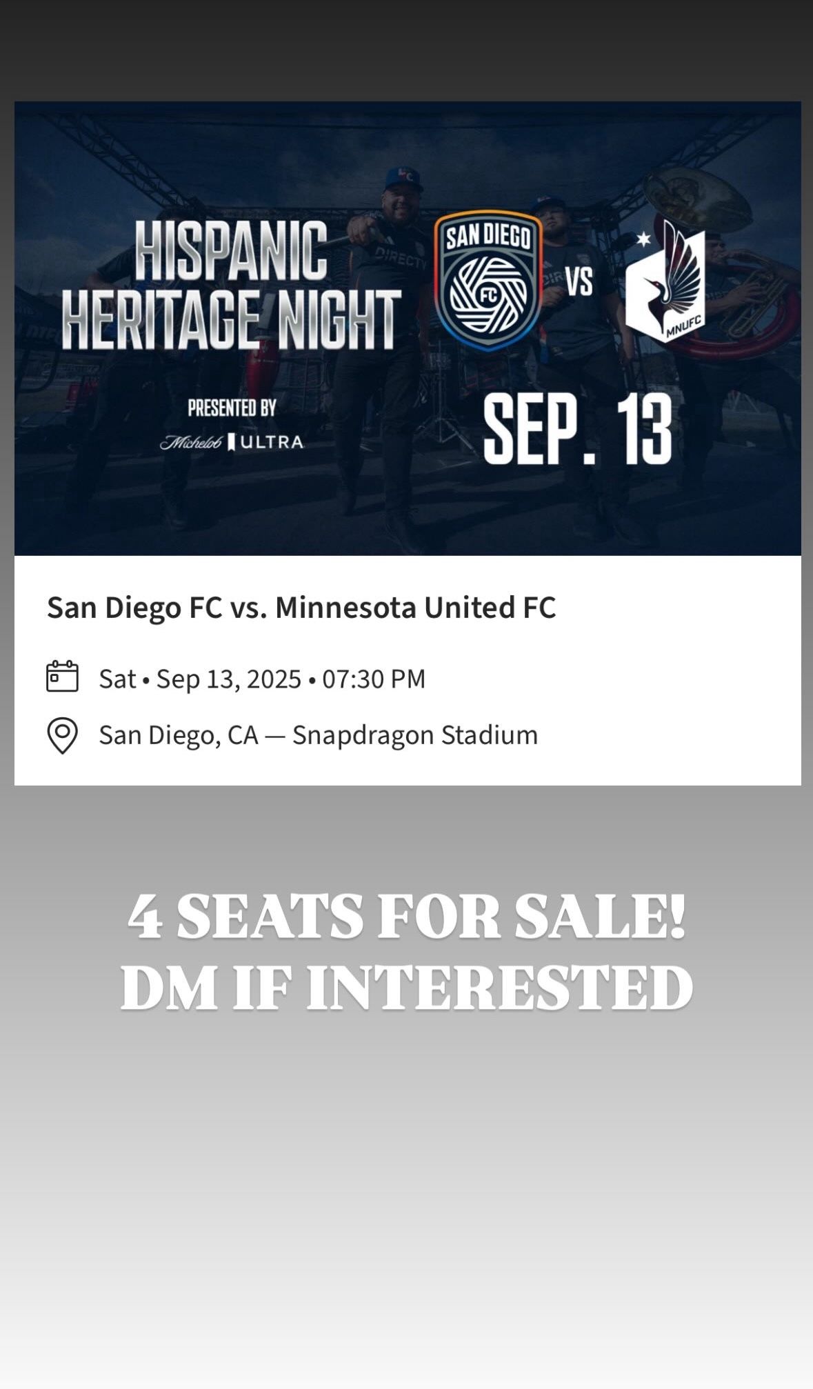 SDFC Tickets For Sale