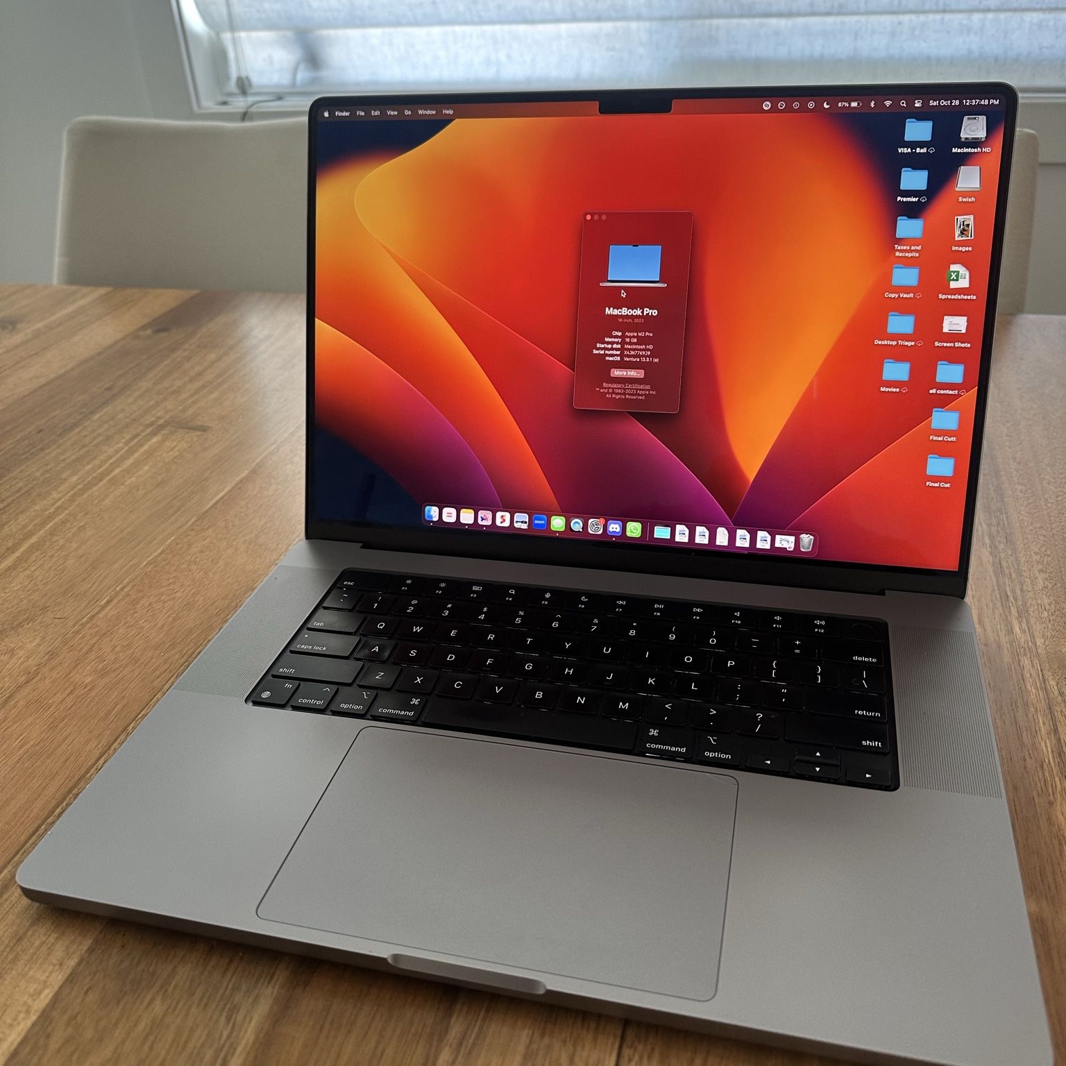 16” MacBook Pro 2023 M2 pro, 1TB