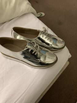 Women silver wedge/platform shoes