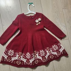Beautiful Christmas Dress,  12-24m, $18