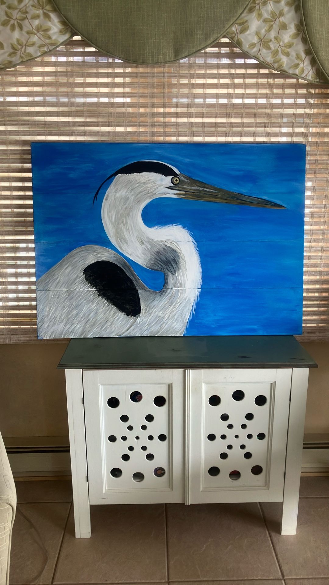 Acrylic Heron Painting