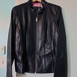 Women's Overland Black Leather Jacket, NWT