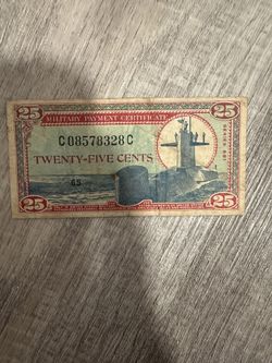 Military Payment Certificate 25 Cents