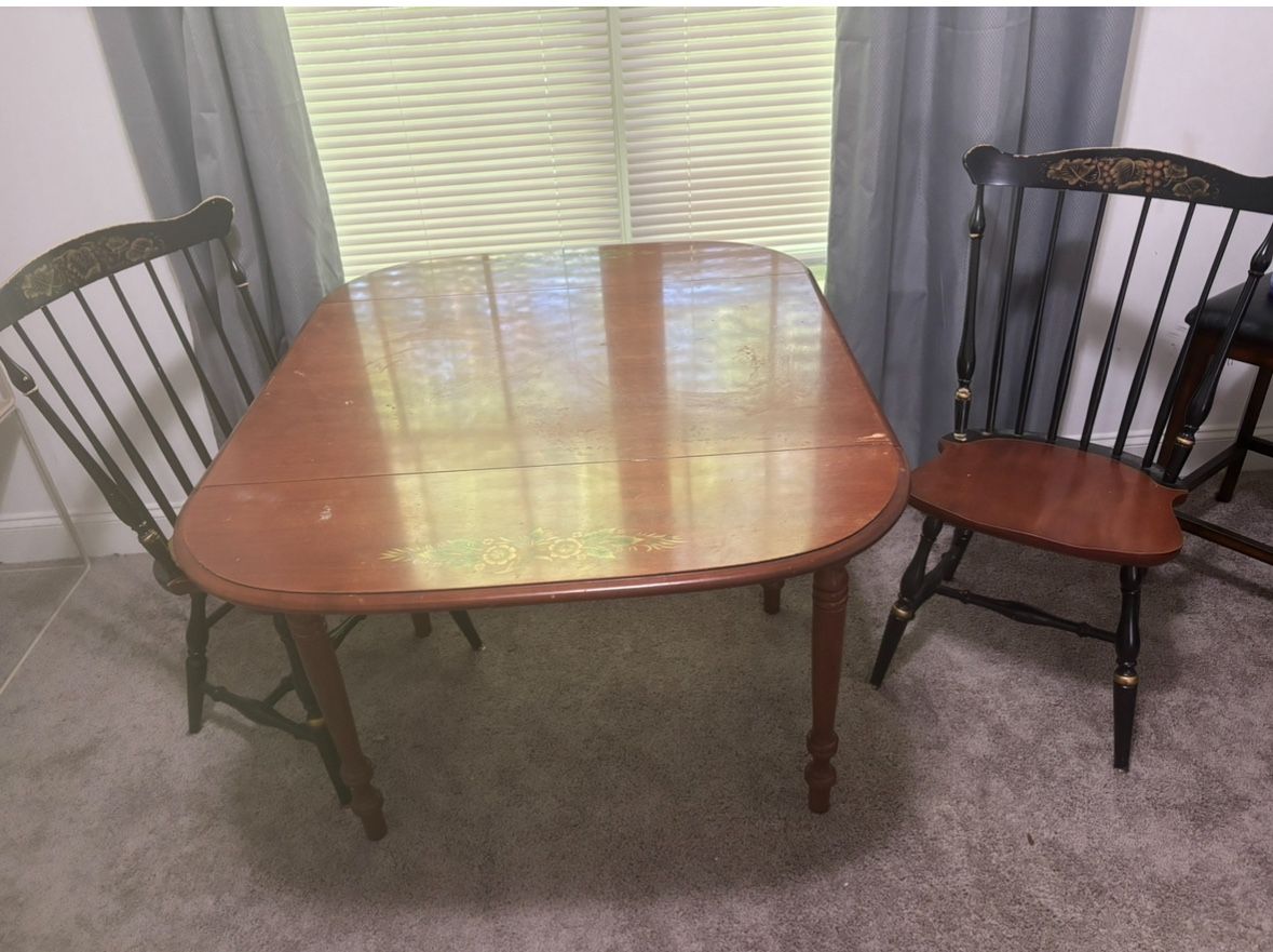 Drop Leaf Table 2Chairs Hitchcock Furniture