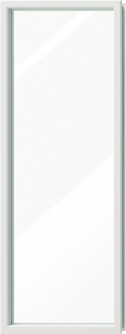 22" x 64" Entry Door Glass Insert Clear Tempered Glass with White Frame