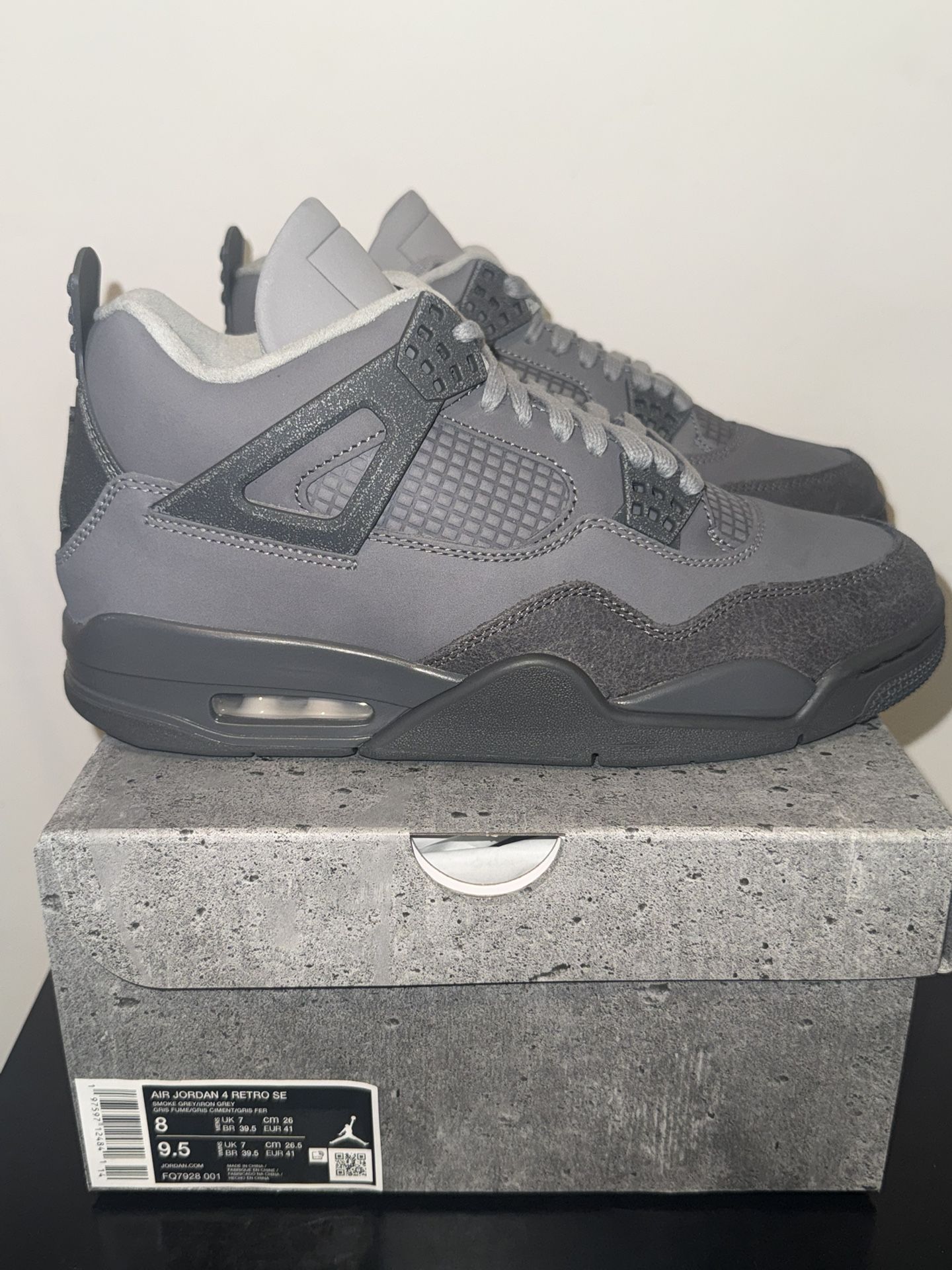 Jordan 4 Paris Olympics Wet Cement Size 8 Brand New 