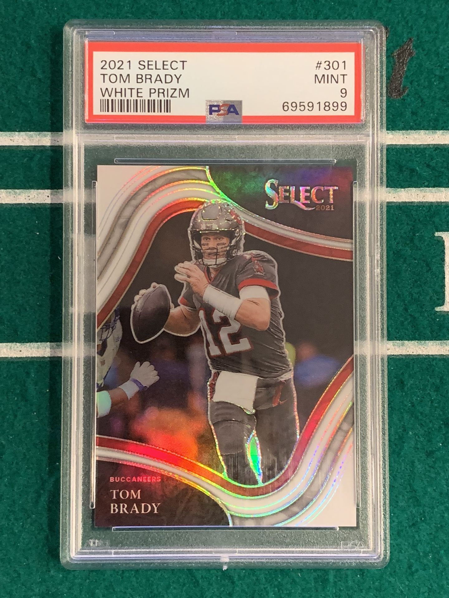 2021 Select Tom Brady White Prizm- PSA 9!!! Numbered #/35!!! for