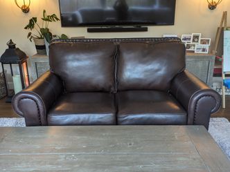 Leather Loveseat