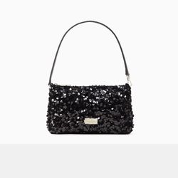 Kate Spade Kiki Sequin Convertible Wristlet in Black, new with tags