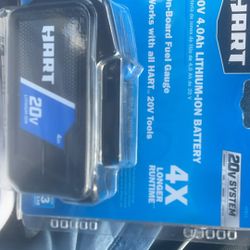 Hart 20v 4ah Battery Unopened 