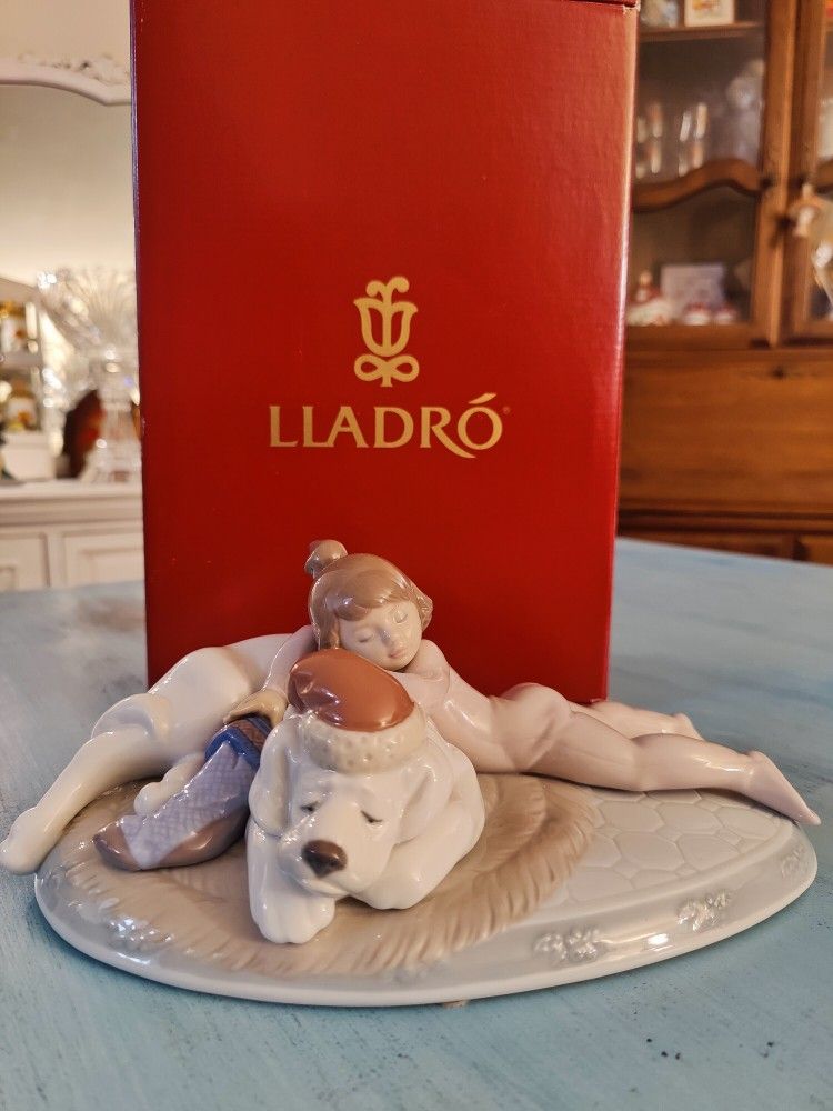 Lladro Porcelain Figurine 6673 Christmas Buddies Night Before Christmas With Box