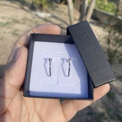 Sterling silver Pentagon Shaped Hoop Earrings