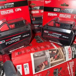 Milwaukee m18 forge battery xc8.0 and HD12.0