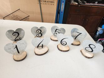 Wedding Table Numbers 1-8 Thumbnail