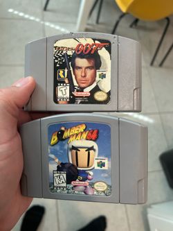 N64 Games 007 Goldeneye and Bomberman 64