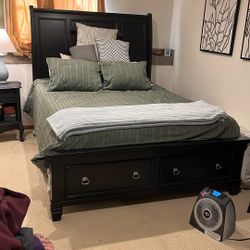 Queen Size Bed frame With Matching Dresser