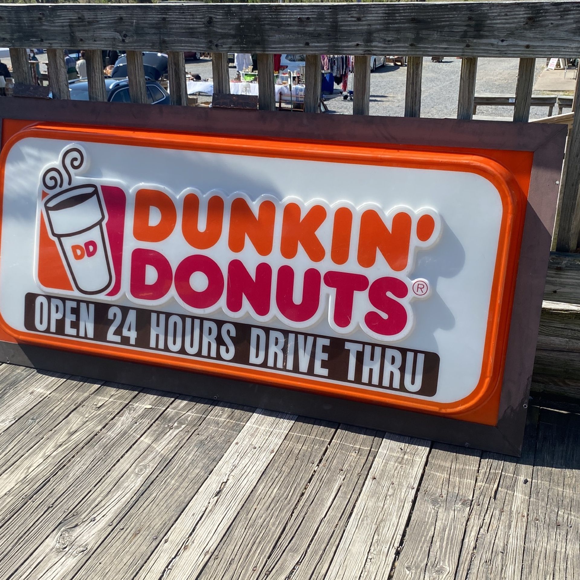 76” Wide By 37” Tall Dunkin’ Donuts Sign
