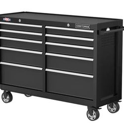Craftman 2000 Series 52-in W x 38.05-in H 10 -Drawer Stee Rolling Tool Cabinet ( Black)