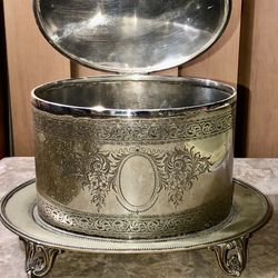 Antique ELKINGTON & CO. Biscuit Box