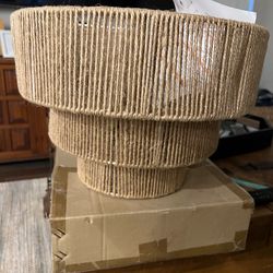 Rattan Boho chandelier, new