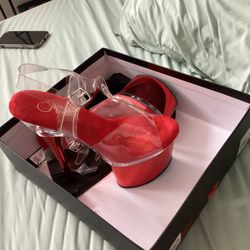 Red Chrome Heels