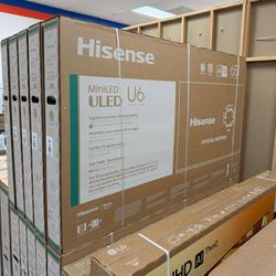 65” Hisense ULED MINI-LED U6 4K UHD Smart Fire Tv