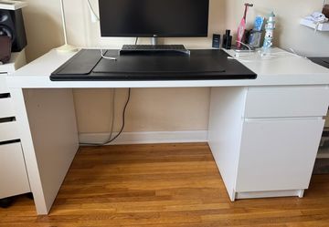 Home computer office desk white