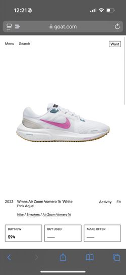 Wmns Air Zoom Vomero 16 'White Pink Aqua