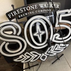 805 beer neon light