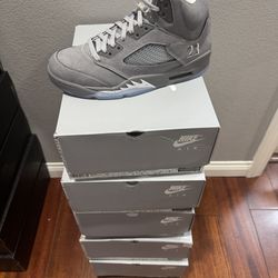 Brand New Air Jordan 5 Retro Wolf Grey (Multiple Sizes)