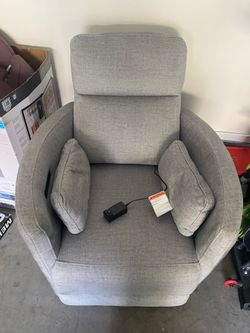 Fabric Power Swivel Glider Recliner with Power Headrest