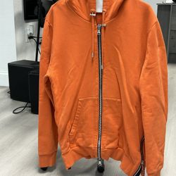 Balmain Orange Jumpsuit Pants And Hoodie