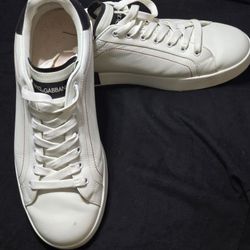 Dolce & Gabbana White Nappa Sneakers Size 11
