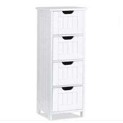 4 Drawers Narrow Bathroom Storage Cabinet 