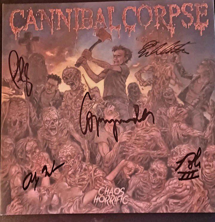 Signed Cannible Corpse Album, CHAOS HORRIFIC