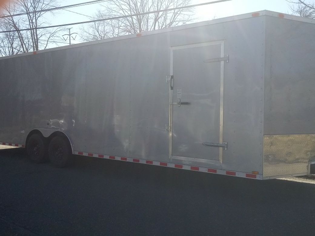 Brand New 8.5 X 28ft Enclosed Vnose Trailer--Car Hauler ATV UTV SXS Ready To Go