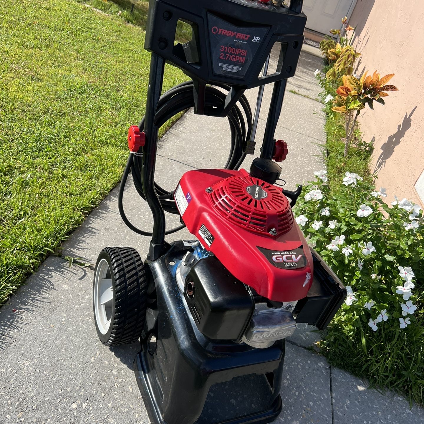 Troy bilt honda gcv190 pressure washer outlet