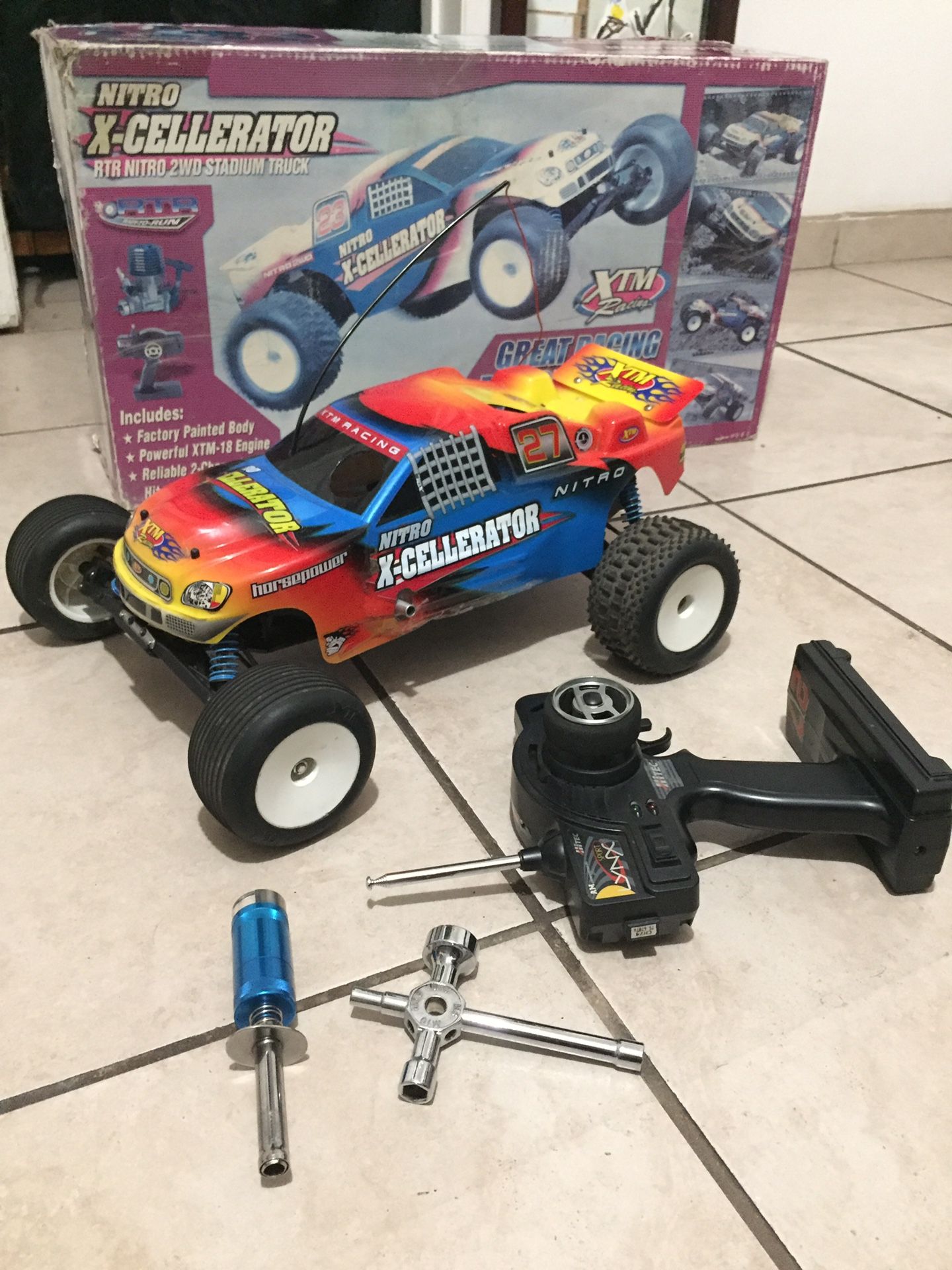 XTM X CELLERATOR Stadium Truck NITRO RC Untested for Sale in