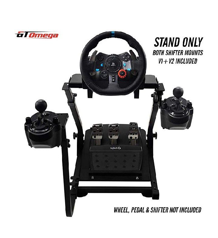 GT Omega Racing Wheel Stand PRO for Logitech G29 G920 with Shifter Mounts V1 & V2, Thrustmaster T500 T300 TX & TH8A - PS4 Xbox Fanatec
