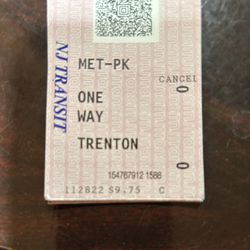 trip Metro park TO Trenton train tickets
