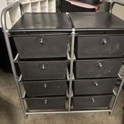 Storage Set Of 8 Drawers-Metal And Plastic