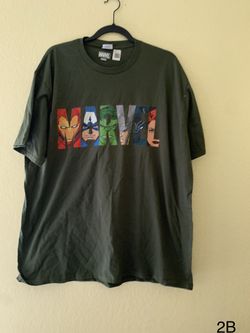 Marvel Graphics Men Short Sleeve Tshirt Size 2XL Color Green