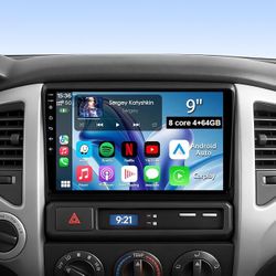 Car Radio Stereo for Toyota Tacoma 2005-2015, Wireless CarPlay Android Auto, 9” Touch Screen Head Units, Backup Camera