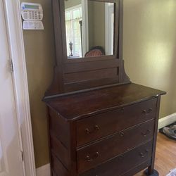 Antique Mirror and Dresser