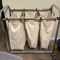 3 Bin Laundry Cart