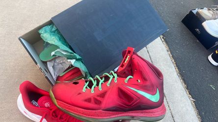 Lebron X. Christmas sz 14 Nike kobe