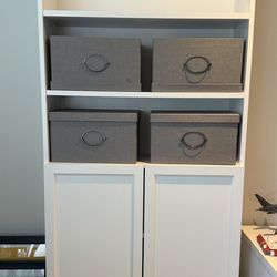 Tall White Bookcase 